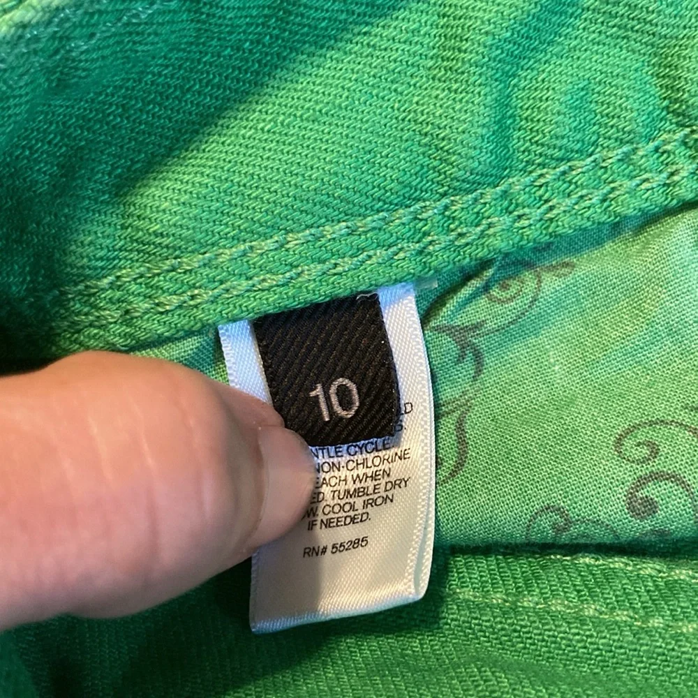 Express Green Denim Shorts